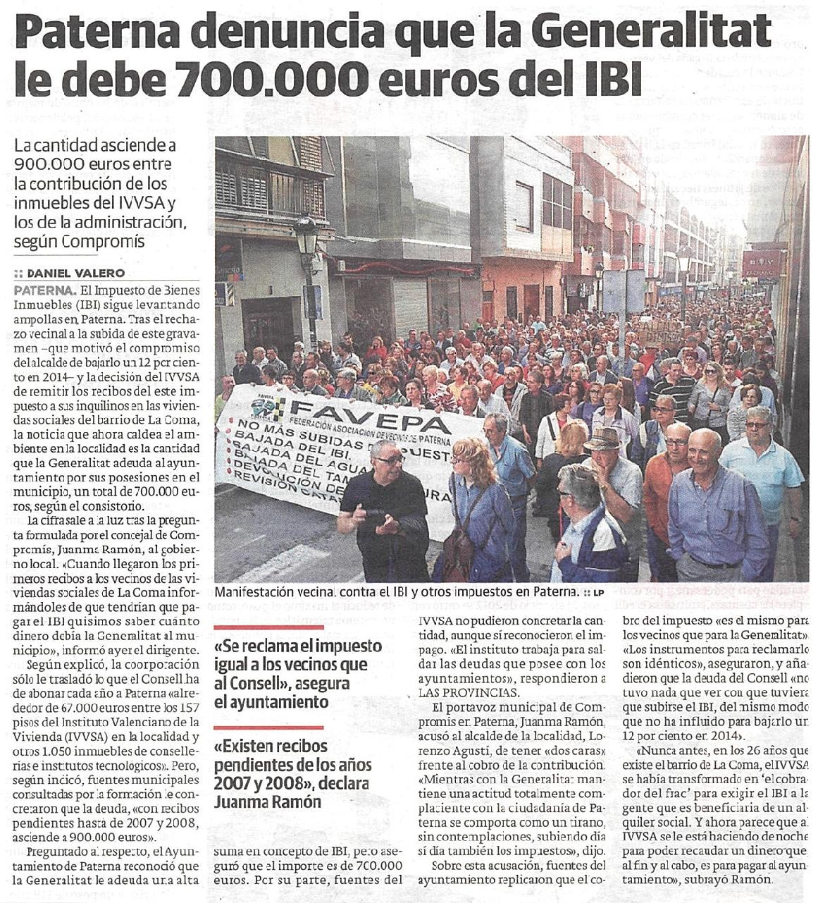 LAS PROVINCIAS (12 juliol 2013)