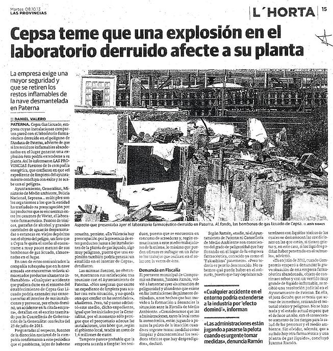 LAS PROVINCIAS (8 octubre 2013)