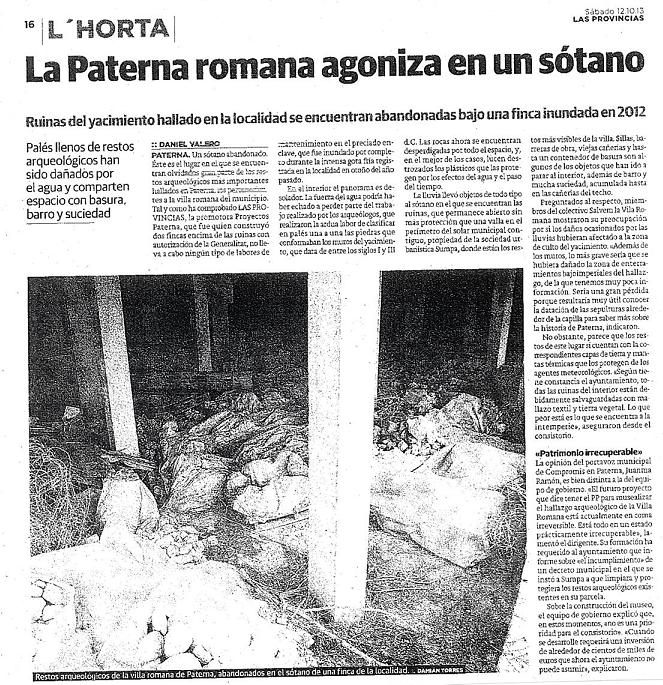 LAS PROVINCIAS (12 octubre 2013)