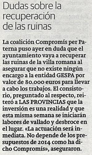 LAS PROVINCIAS (15 octubre 2013)
