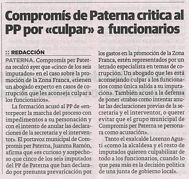 LAS PROVINCIAS (3 octubre 2014)