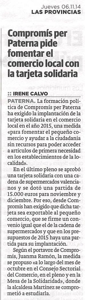 20141105 Targeta solidaria clocal LP 6nov2014